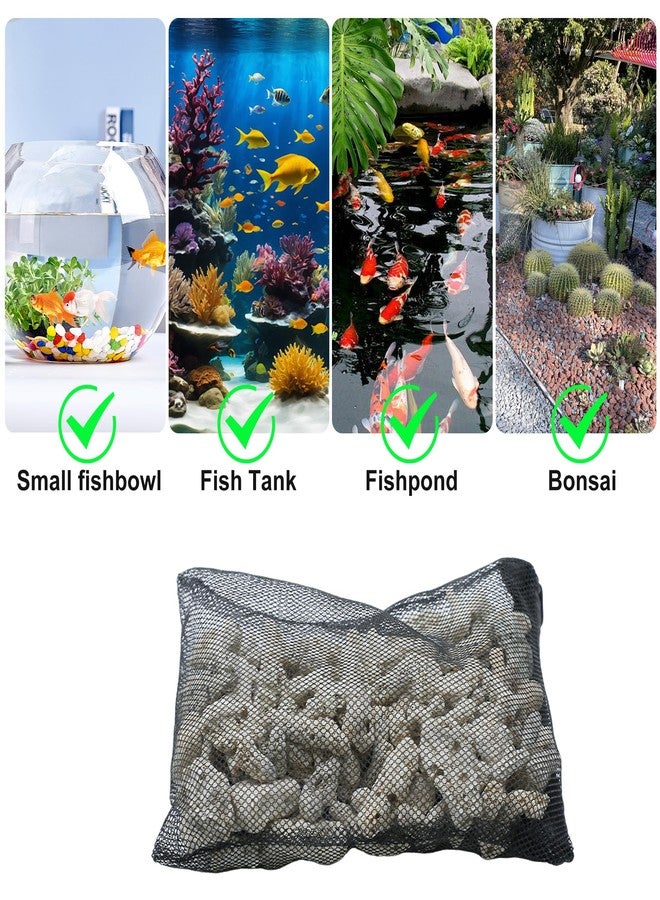 aeloer Crushed Coral for Aquarium with Filter Media Bags, Crushed Coral for Freshwater Aquarium Reusable Coral Filter for Fish Tank - Image 3